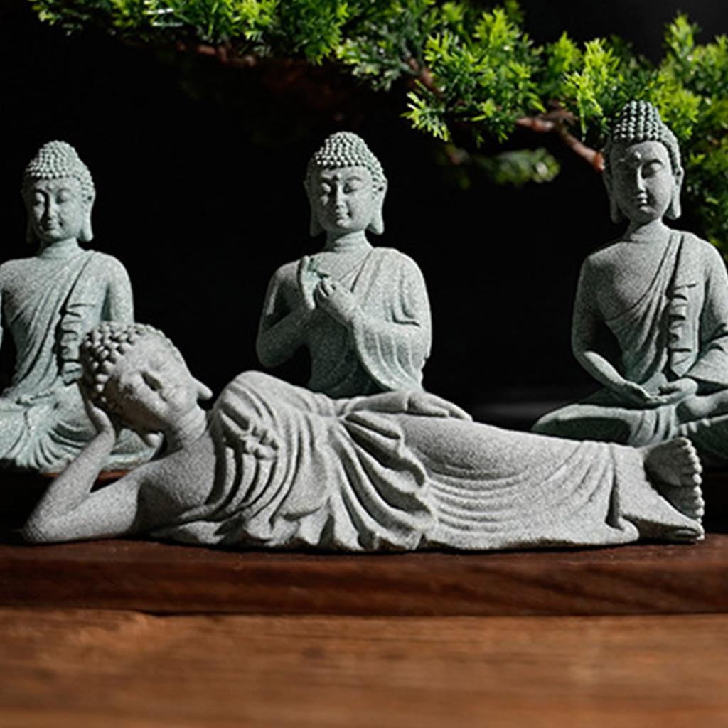 Reclining Buddha Figurines Buddha Statues for Home Office Decor Sleeping Buddha Sculpture Housewarming Gift Buddha Decor