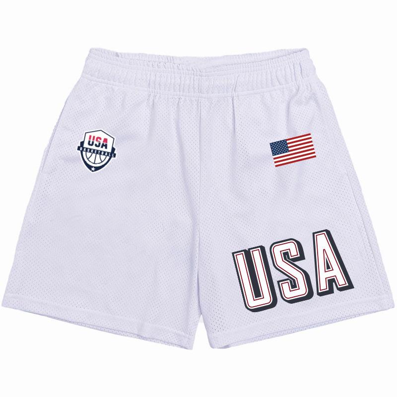 Shorts Summer Basketball Sports Fitness Training Quick-drying Breathable Mesh Five-point Pants
