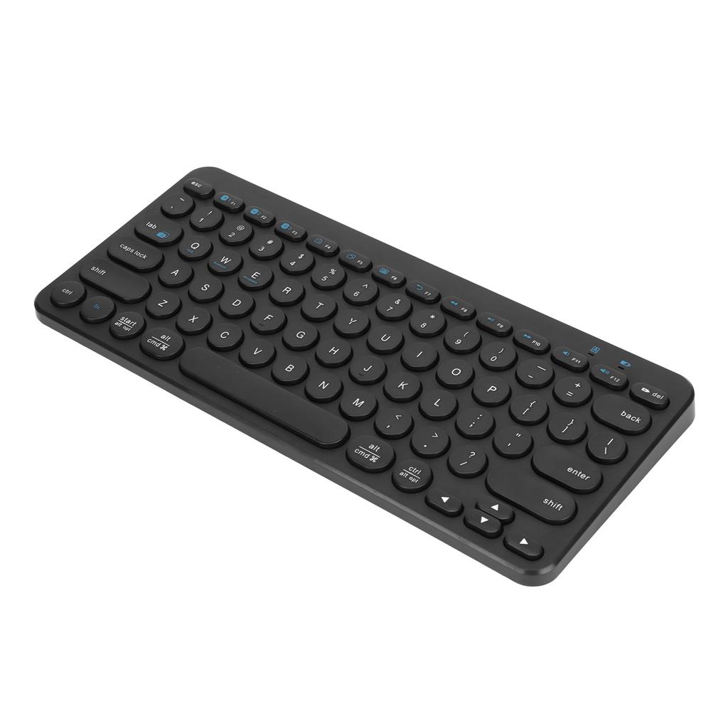 Wireless Keyboard 78 Keys Round Keycaps Slim Compact Retro Quiet Bluetooth Keyboard for Home Office