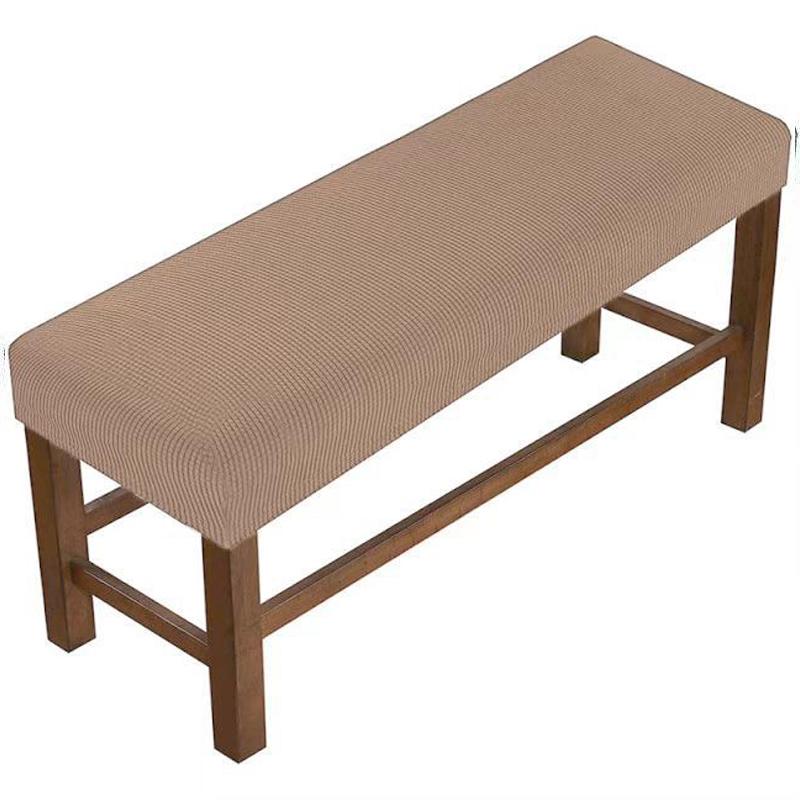 Stretch Jacquard Dining Long Bench Cover Thickened Living Room Anti-Dust Removable Bench Slipcover Washable Bench Seat Protector