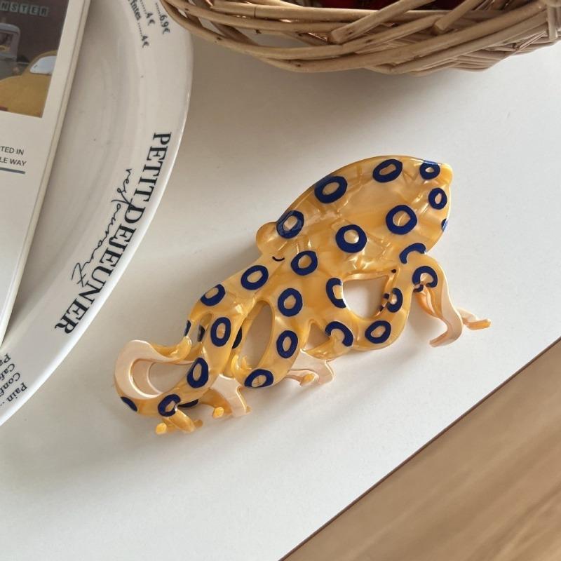 

1 шт. Ручная работа Океанский ветер Осьминог Черепаха Форма Захват Зажим Ацетат Материал Персонализированный Диск Заколка для волос Девушка Веселый Головной убор