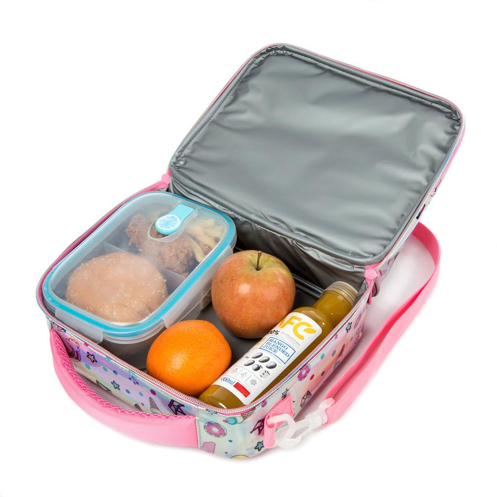 Meetbelify Girls Lunch Bag Cooler Bag for Kids Boys Girls Insulated Kindergarten Lunch Bag Thermal Bag with Strap Bag for School