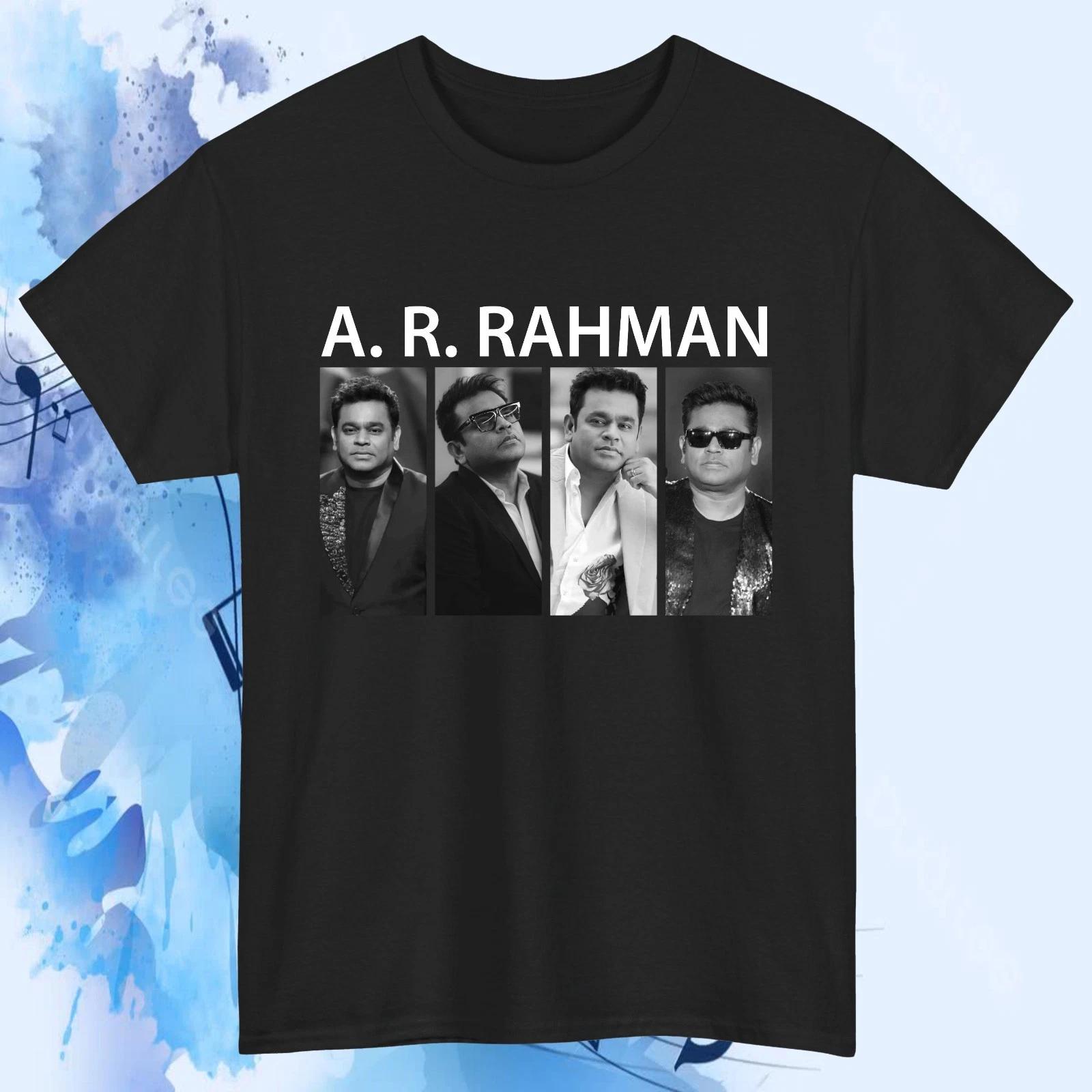 A.R. Rahman Bollywood Music Legend 100% Cotton T-shirt Mens Tees Top | Indian Composer Fan Gift Tee Top 3XL