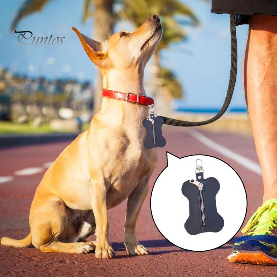 Suport pentru sac pentru caca pentru animale de companie Închidere cu fermoar Dozator de saci de gunoi pentru câini cu cârlig Organizator portabil pentru sac de gunoi pentru exterior