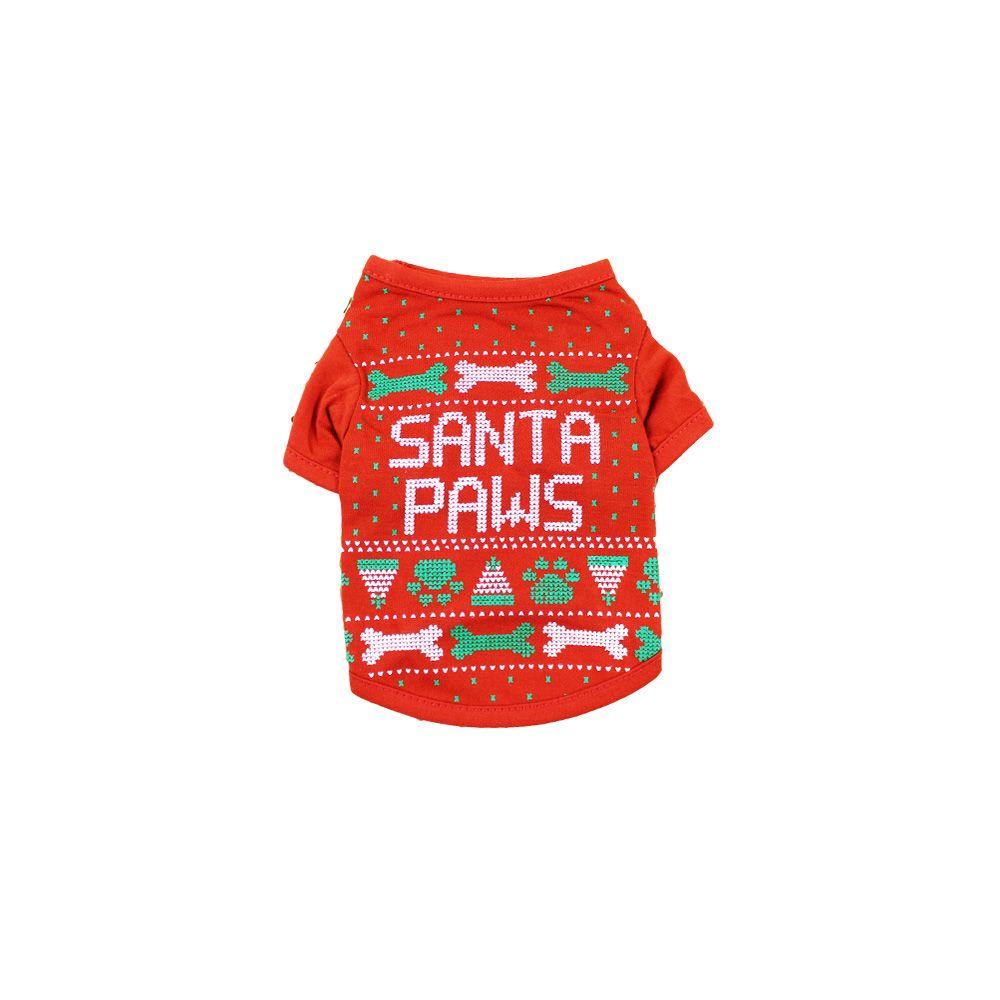 

Funny Christmas Cat Coat Puppy Halloween Costume Pet Party Clothes Dog Sweatshirts Vest Style3-XS