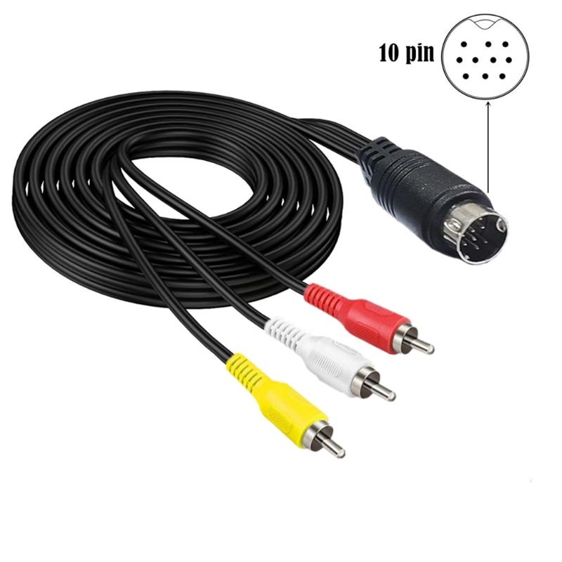 S Video Cable 10PIN To 3RCA Extension Splitter Clearly Transmission for Multiple Device Compatibility Home Entertainment
