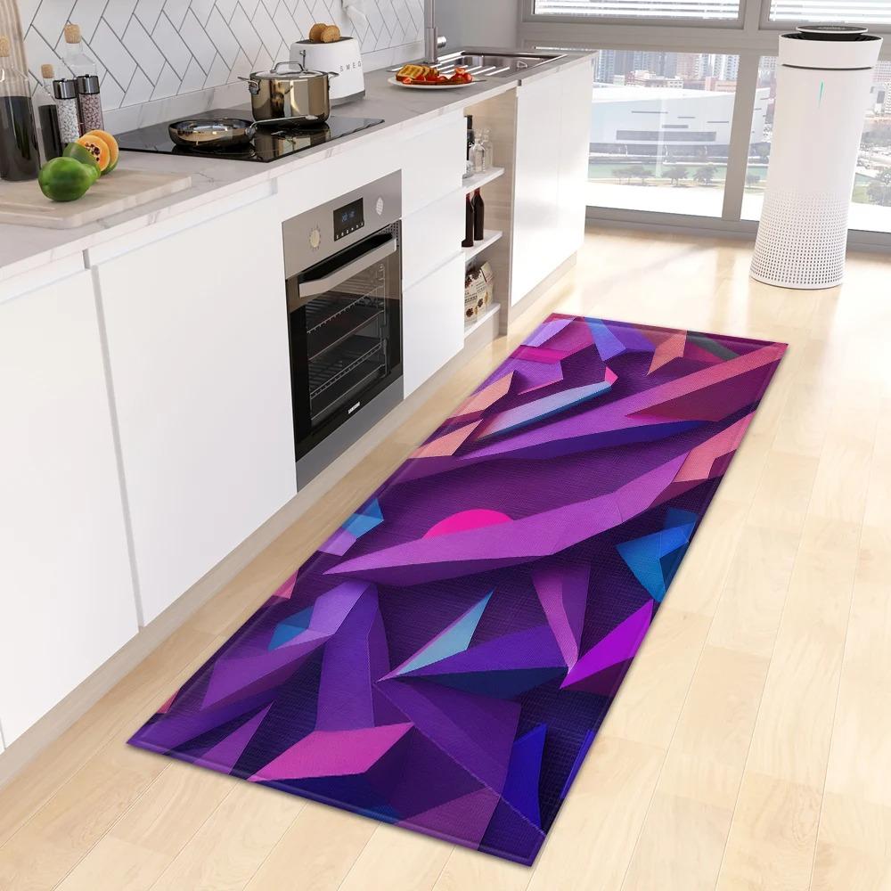 Creative Colorful Geometric Pattern Home Kitchen Floor Mat Door Front Decoration Floor Mat