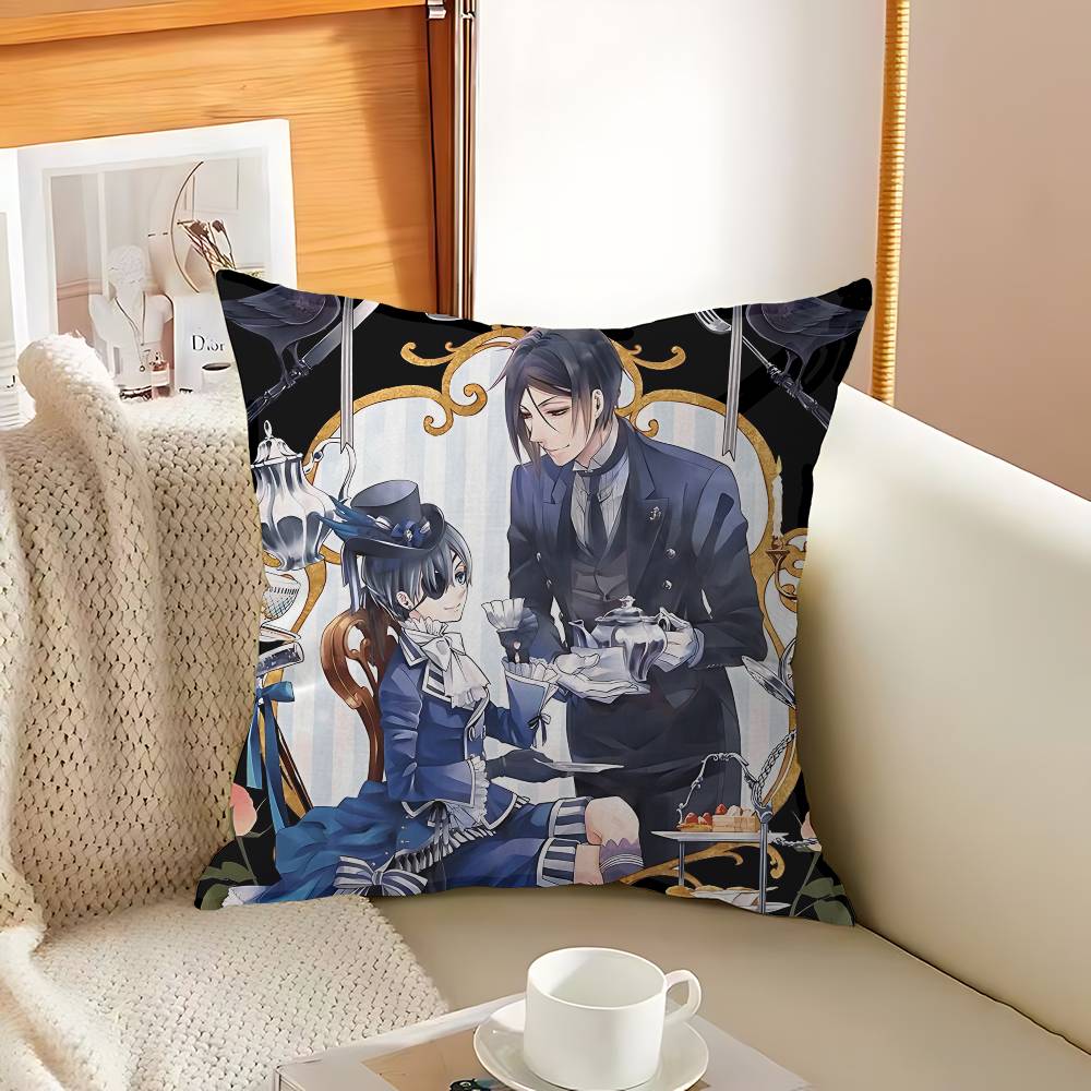 B-Black B-Butler Японское Аниме Наволочка Полиэстер Диванные Подушки Декоративные Накидные Подушки Домашний Декор Наволочка 12x12Inch