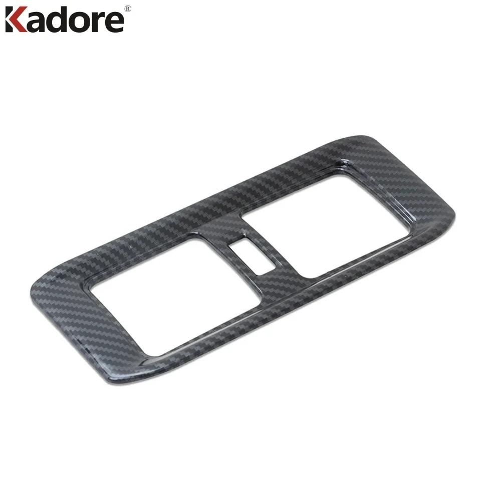 For Toyota RAV4 RAV 4 - 2024 Wood Grain Car Armrest Box Rear Air Condition Vent Outlet Cover Trim Interior Accessories