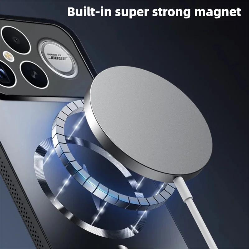 Magnetic Case for POCO F8 F7 F6 Pro F8 F7 Ultra Cover Heat Dissipation Hole Bumper Lens Film Cover for Magsafe Shell Fundas