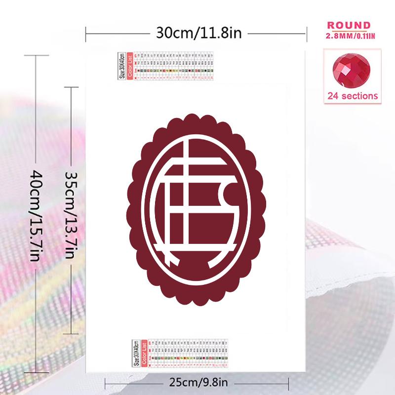 Club Atletico Lanus Pattern 3pcs 100% Round Full Drill 5D DIY Diamond Painting Embroidery Cross Stitch Rhinestone Décor