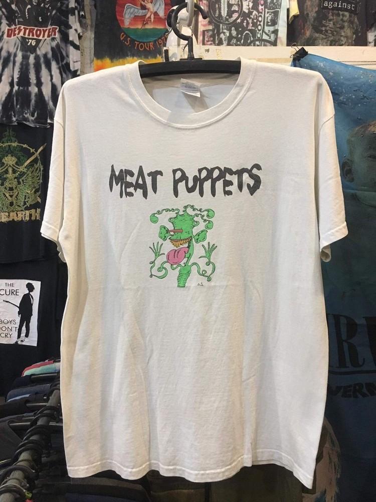 Meat Puppets Vtg T-Shirt Rock Band Shirt Unisex White Shirt Gift for Fan