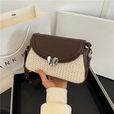 Woven Crossbody Bag for Women Feminine Shoulder Bag Small Message Bag