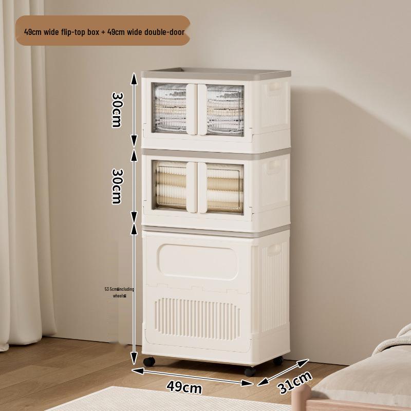 Haixing Large Capacity Folding Plastic Laundry Hamper with Lid
