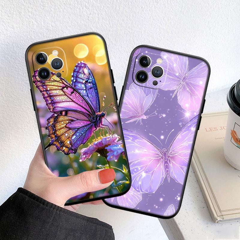 LO26 Colorful Butterfly Soft Shell Phone Case for Redmi Note 13 14 Pro+ Plus A3 A3X 13X 13C 13R 14S 14C 14R