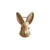 Women Brooch 3D Rabbit Head Retro Anti-slip Exquisite Wear-resistant Coat Collar Hat Scarf Decoration Clothes Pin Garment Jewelry Party Prom Brooch