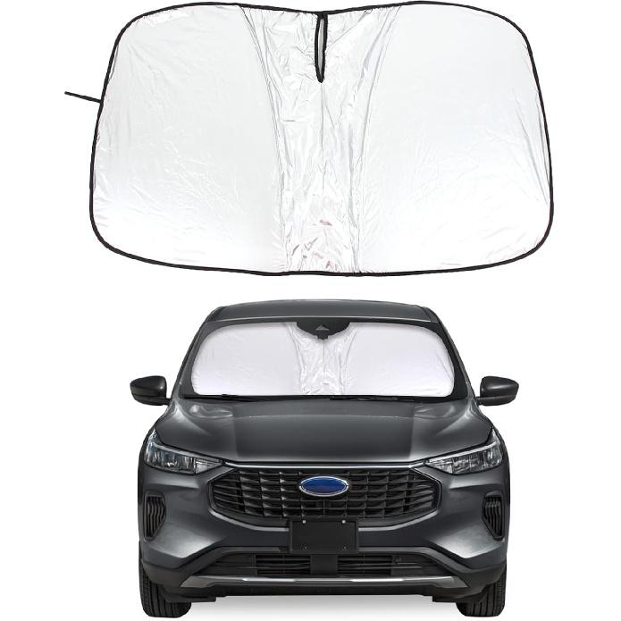

Windshield Sunshade for Ford Escape 2020-2024 SUV Front Window Sun Shade Foldable Reflective Sun Visor Custom Sunscreen UV Blocker Privacy Protector