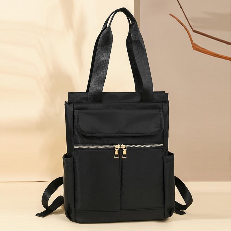 Women s Backpack Women s Fashion Contrasting Color Outdoor Travel Backpack Oxford Cloth Portable Casual Backpack Women s Bag чёрный