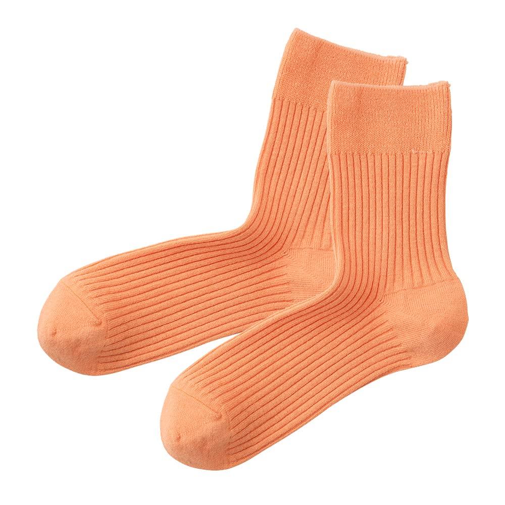 Gunze SABRINA Washi Yarn Set of Light Sizes Cm Socks, 32-Rib, 2, Women's, Orange, 22.0-24.0
