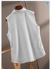 2023 Women's Solid Color Sleeveless Polo Collar Vest - Versatile Autumn/Winter Pairing with Sweater