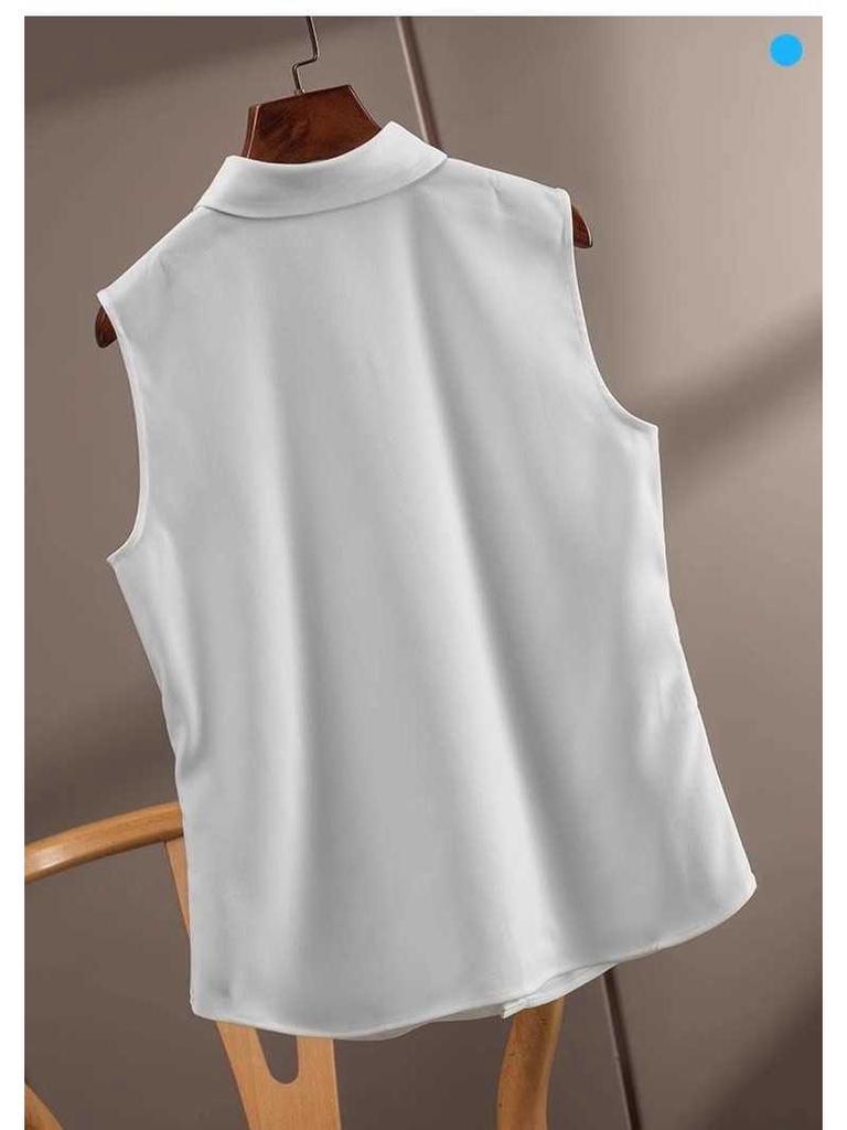 2023 Women's Solid Color Sleeveless Polo Collar Vest - Versatile Autumn/Winter Pairing with Sweater