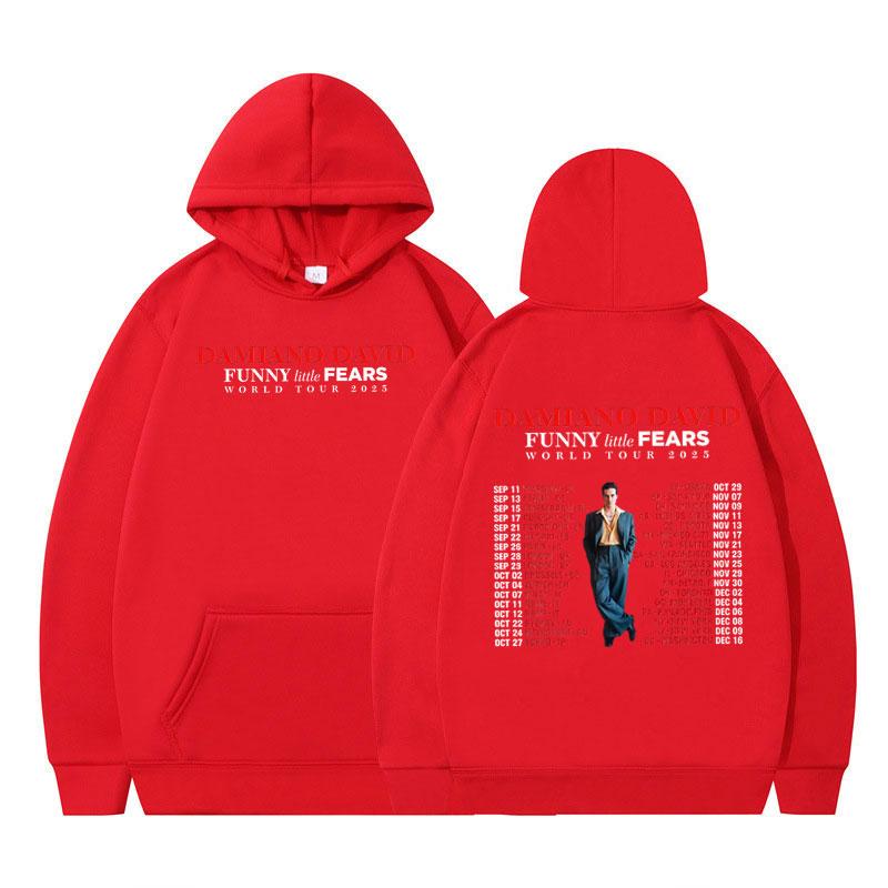 Album Funny Little Fears Damiano David World Tour 2025 Hoodie Men Women Fashion Harajuku Long-sleeved Casual Oversized Pullover