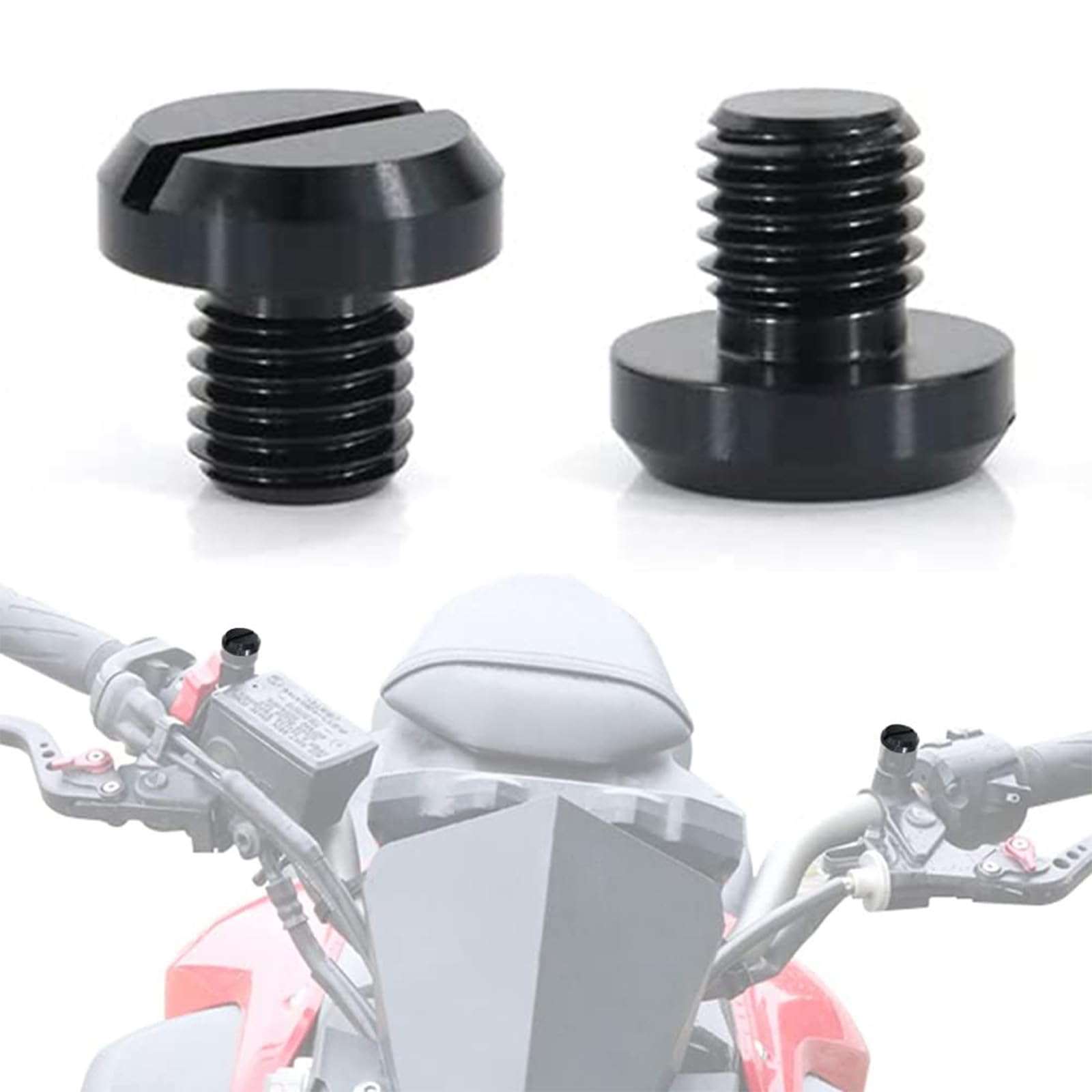 

Aurooooa M10 1.25 Volt Jimny Black Car Specialized Cosmetic Bolt with 2 Motorcycle Mirror чёрный