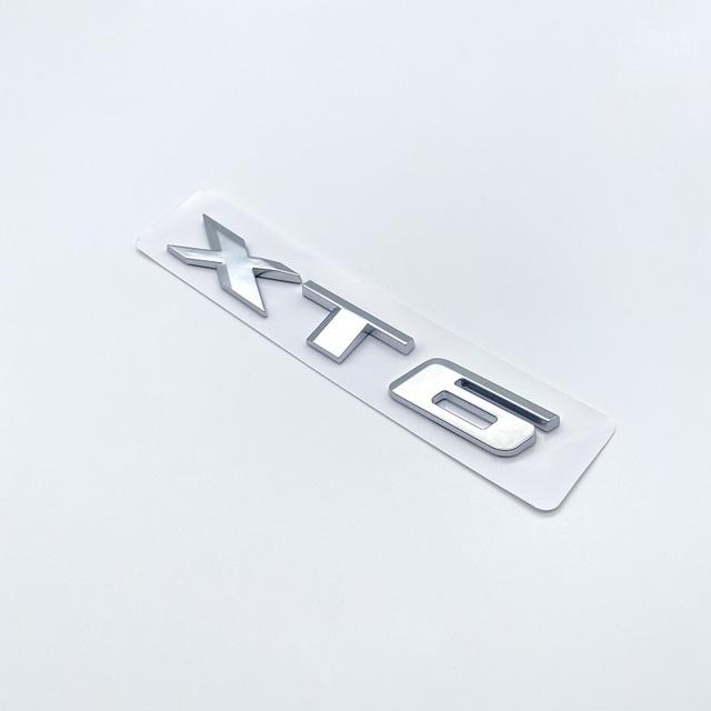 3D Letters Numbers Emblem for Cadillac XT4 XT5 XT6 XTS AWD Car Trunk Lid Nameplate Badge Logo Sticker Chrome Glossy Black