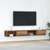 VidaXL TV Furniture 2 Pcs Old Wood 100x31x25.5 Cm Engineered Wood, TV Bench, Hi-fi Cabinet, Entertainment Center, Buffet 861487