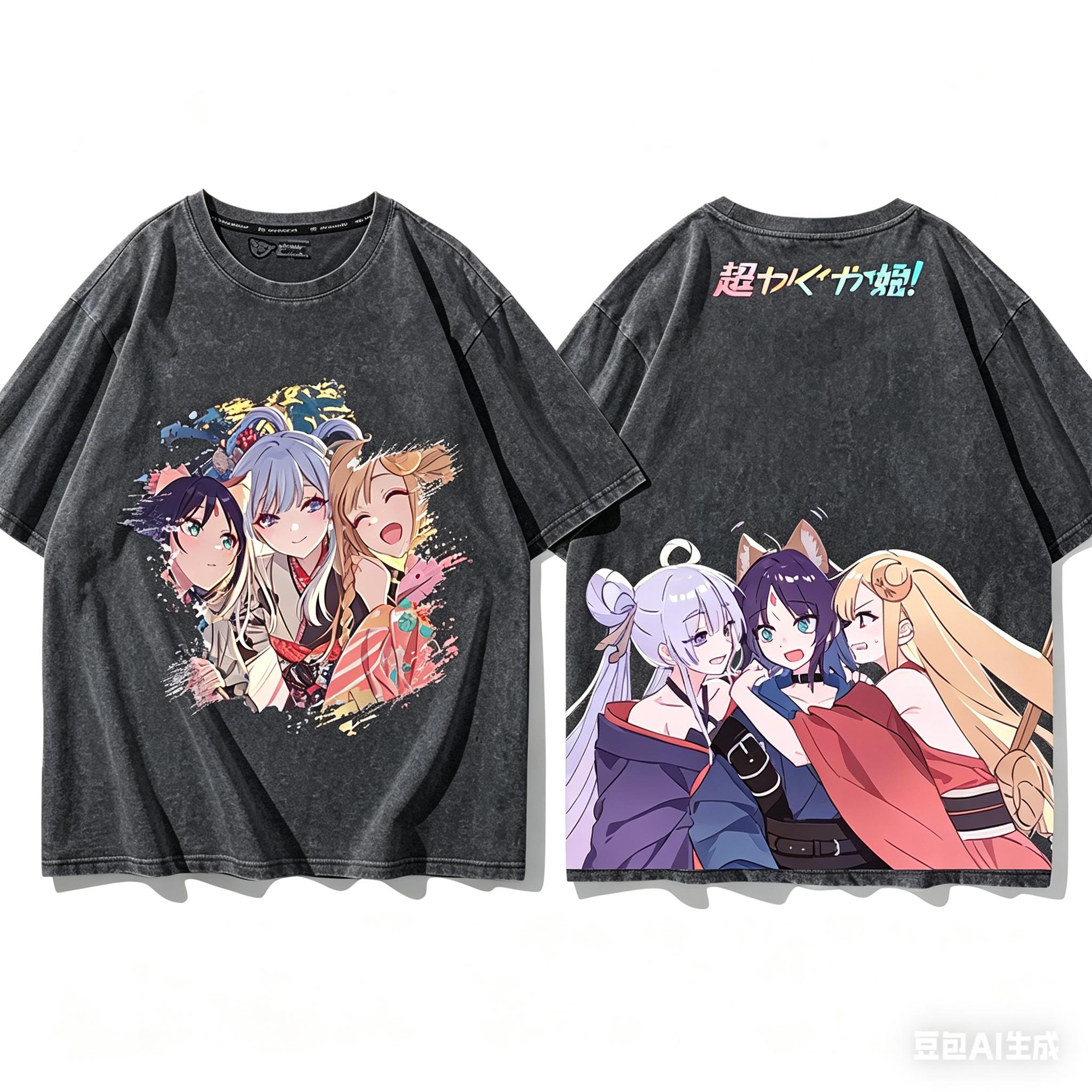 

Cosmic Princess Kaguya Anime Lover Washed Tshirt Year round clothing personality Clothes Plus Size Unisex Streetwear Couples 2XL