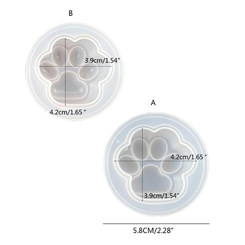 Lovely Cat Paw Charm Silicone Mold Frosted Texture/Crystal DIY Craft Epoxy Resin Molds Pendant Jewelry Tools Accessory