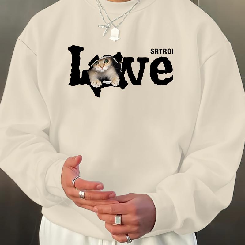

Men s Crew Neck Sweatshirt, Warm & Lightweight, Perfect for Transitional Seasons & Outdoor XXL чёрный