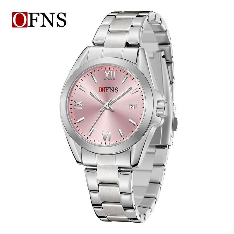 European Empress Dowager Roman Quartz Ladies' Wristwatch - Waterproof, Steel Band, Elegant Sun Pattern Design