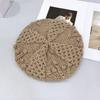 25 early autumn new cashmere beret women's 100 pure cashmere autumn three-dimensional twisted flower handmade tide