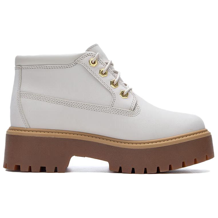 Timberland Stone Street Comfortable Versatile Slip-Resistant Durable Mid-Top Casual Shoes Women Casual Shoes Beige A64FREM3