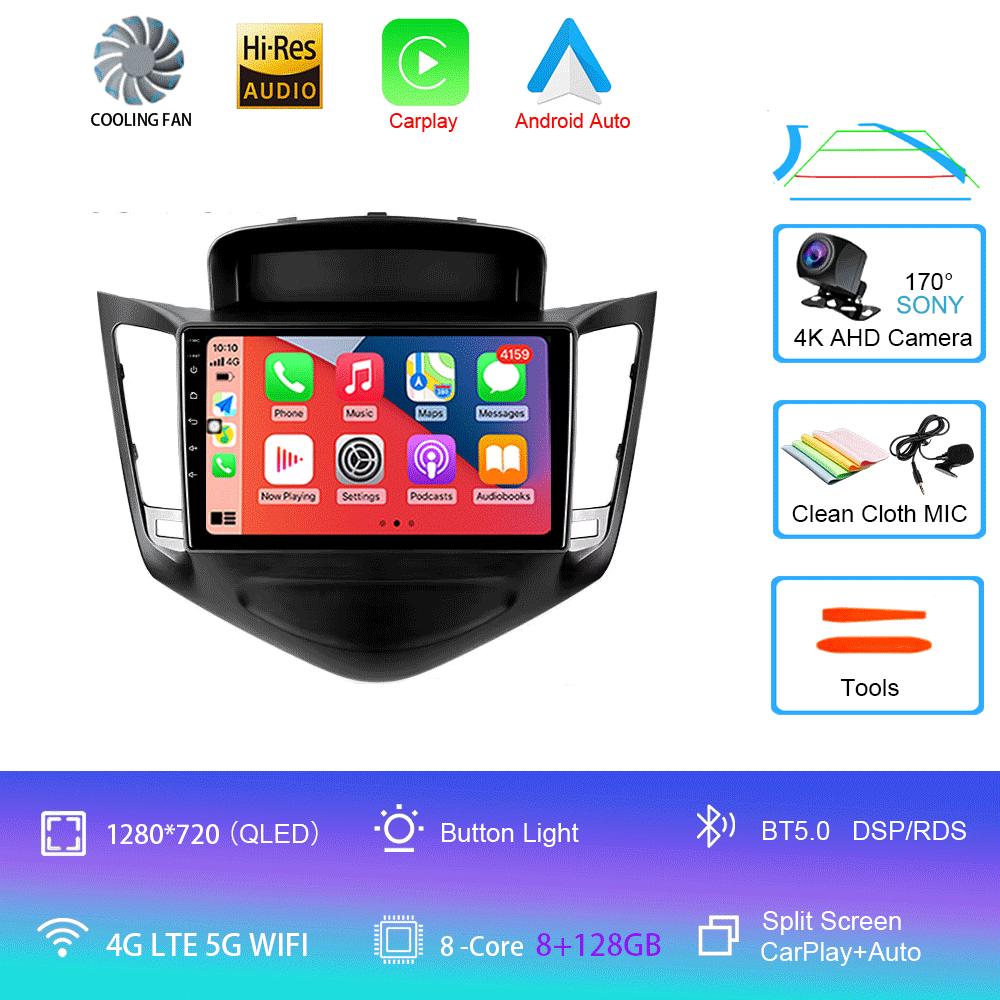 Car Radio Android 14 GPS For Chevrolet Cruze 2008 2009 2010 - 2014 Carplay Auto Multimedia 2 Din Head Unit DSP Stereo DVD Video