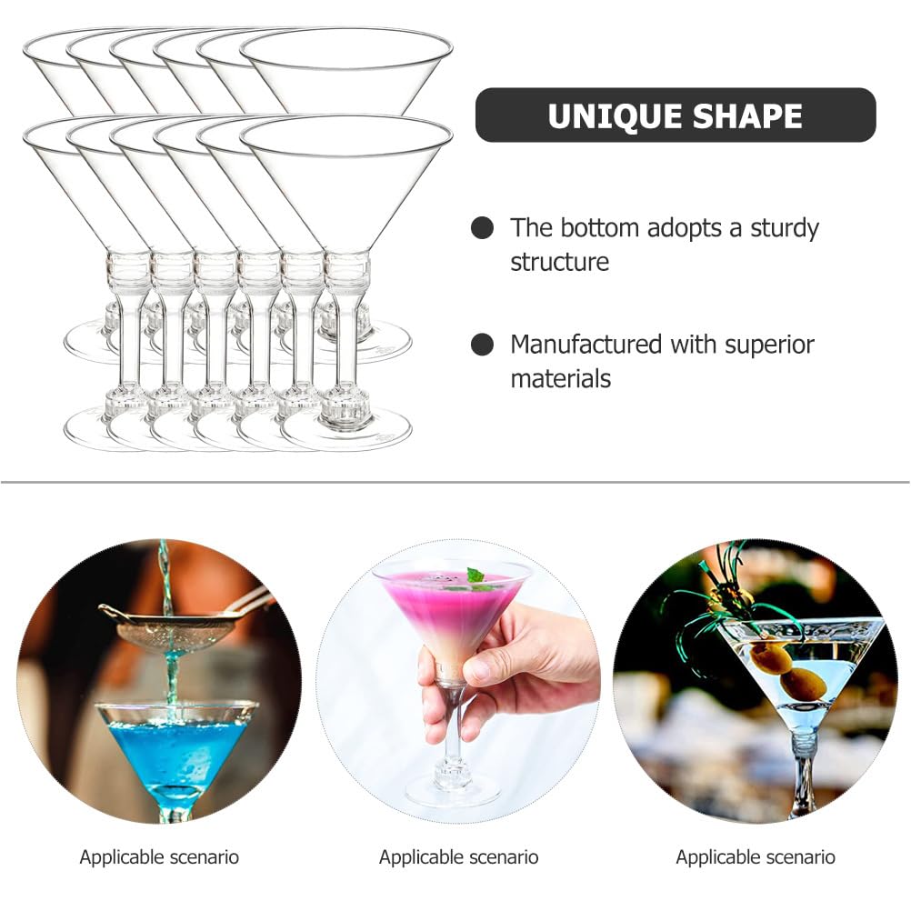 Luxshiny Plastic Cocktail Glasses, Set of 20, 5.07 oz, Clear, Short Type, Stable Design, Disposable Party Cups, Suitable for Wine, Table Decoration