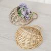 Panier à Fleurs en Osier Rotin Fait Main Suspendu au Mur Pour Jardin Plante Grimpante Pot Support de Plantes Décoration Intérieure Jardinière Murale