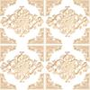 20pcs(4 Pack) Wood Appliques Decorative Carved Onlays, Wooden Carved Appliques DIY Decoration for Wood Furniture, Wood Carving Decals for Wall