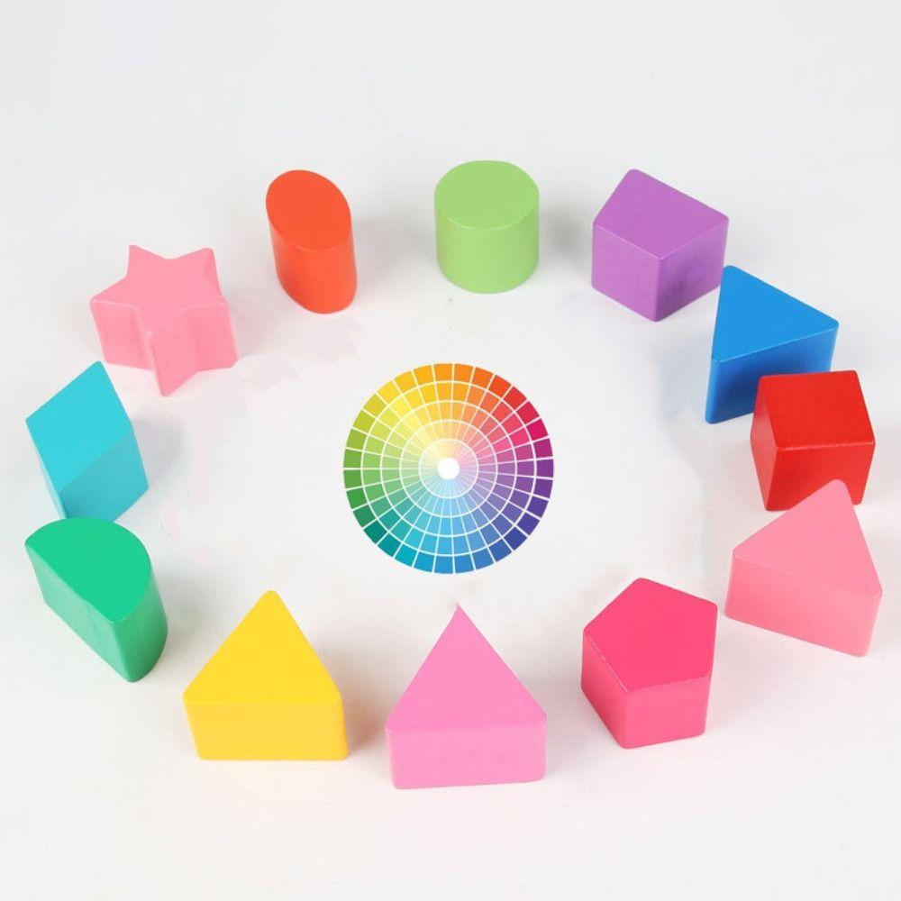 13 Hole Montessori Shape Sorter Square Box Building Blocks Montessori Shape Matching Toys  Baby