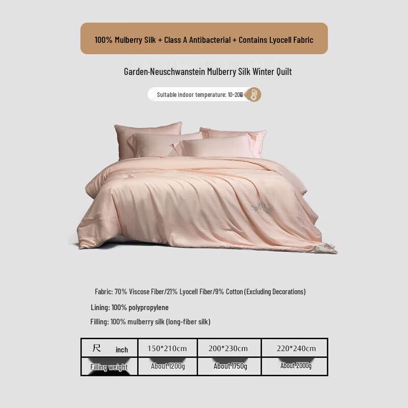 

Mercury 100% Mulberry Silk All-Season Quilt