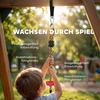Kletterseil, Kinderschaukel-Set für Bäume mit Plattformen und Scheibenschaukelsitz, Hindernisparcours für Kinder im Garten, Rot