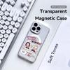 Cute Nana Phone Case For iPhone 17 16 15 14 13 12 Pro Max Plus With Magnetic Crystal Clear Case Wireless Charge