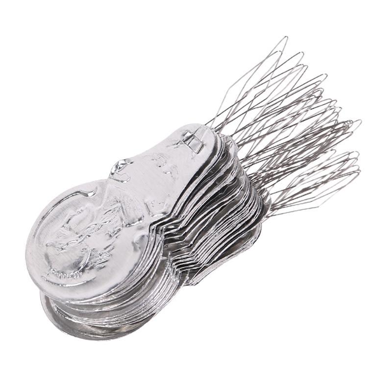 100pcs Bow Wire Loop DIY Needle Threader Insertion Hand Sewing Machine Tool Craft Accessories