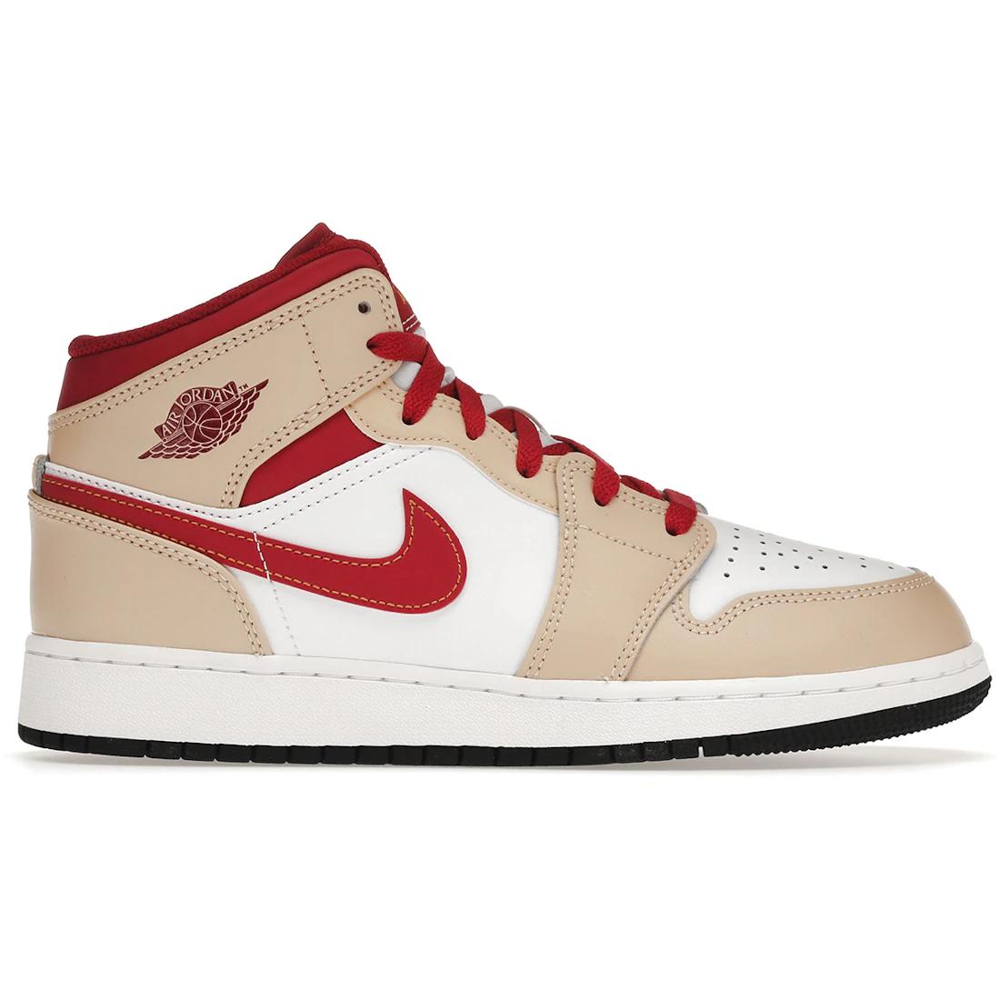 

Sneaker Jordan 1 Mid Light Curry Cardinal (GS)(554725-201) 35.5