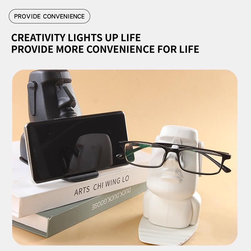 Multifunctional Stand: Phone Holder, Glasses Rack & Piggy Bank Ornament