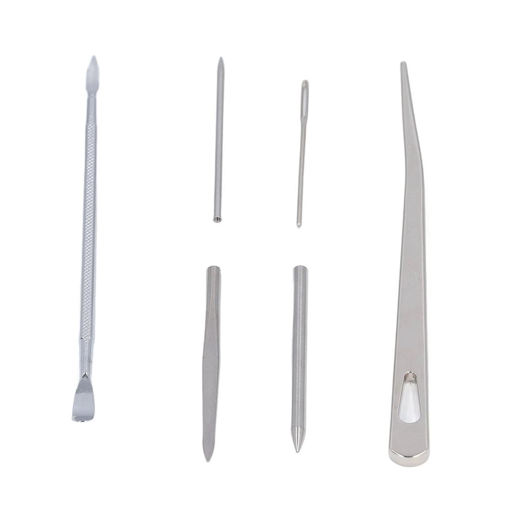 6PCS Paracord Stitching Set Stainless Steel Lacing Needles Smoothing Tool for DIY Paracord Work Leather Weaving