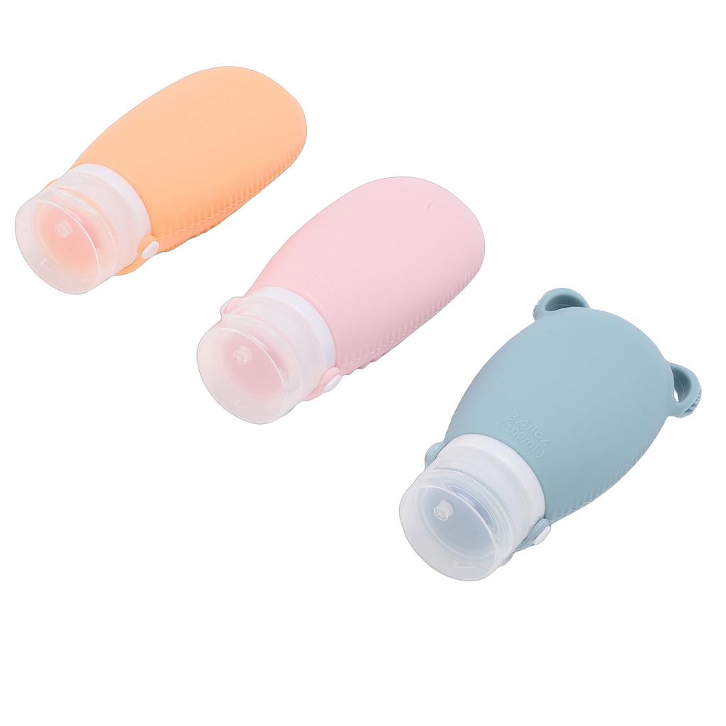 Travel Bottles for Toiletries Squeezable Silicone Toiletry Bottles for Shampoo Conditioner 100ml