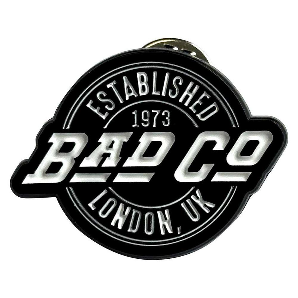 Bad Company Est 1973 Pin Circle Logo Badge