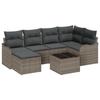 VidaXL Ensemble de Canapés de Jardin en Poly Rattan Noir avec Coussins de 6 Pièces 3345779